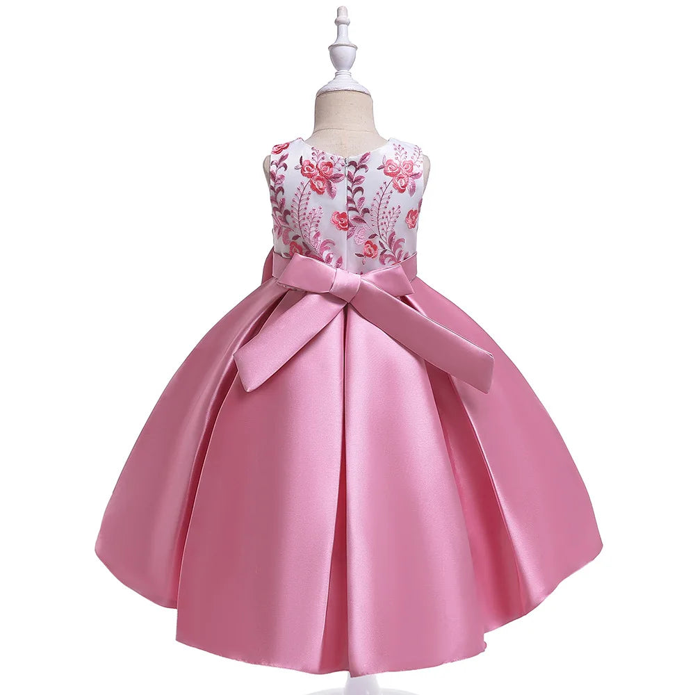 Summer Flower Girls Dress Princess Wedding Party Dresses Children Kids Prom Gown Vestidos Baby Christmas Children Clothing