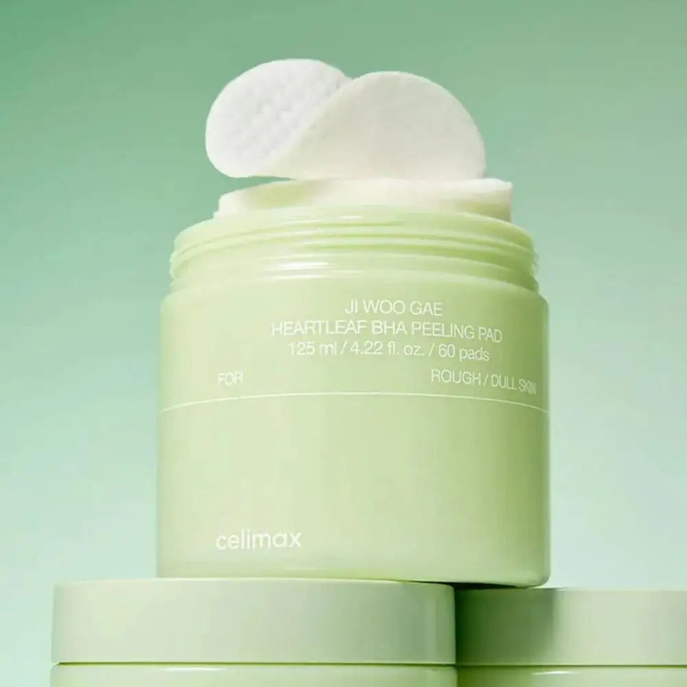Celimax Skincare Set, Heartleaf BHA Peeling Pads, Real Noni Energy Ampoule & Acne Bubble Cleanser for Moisturizing Exfoliating