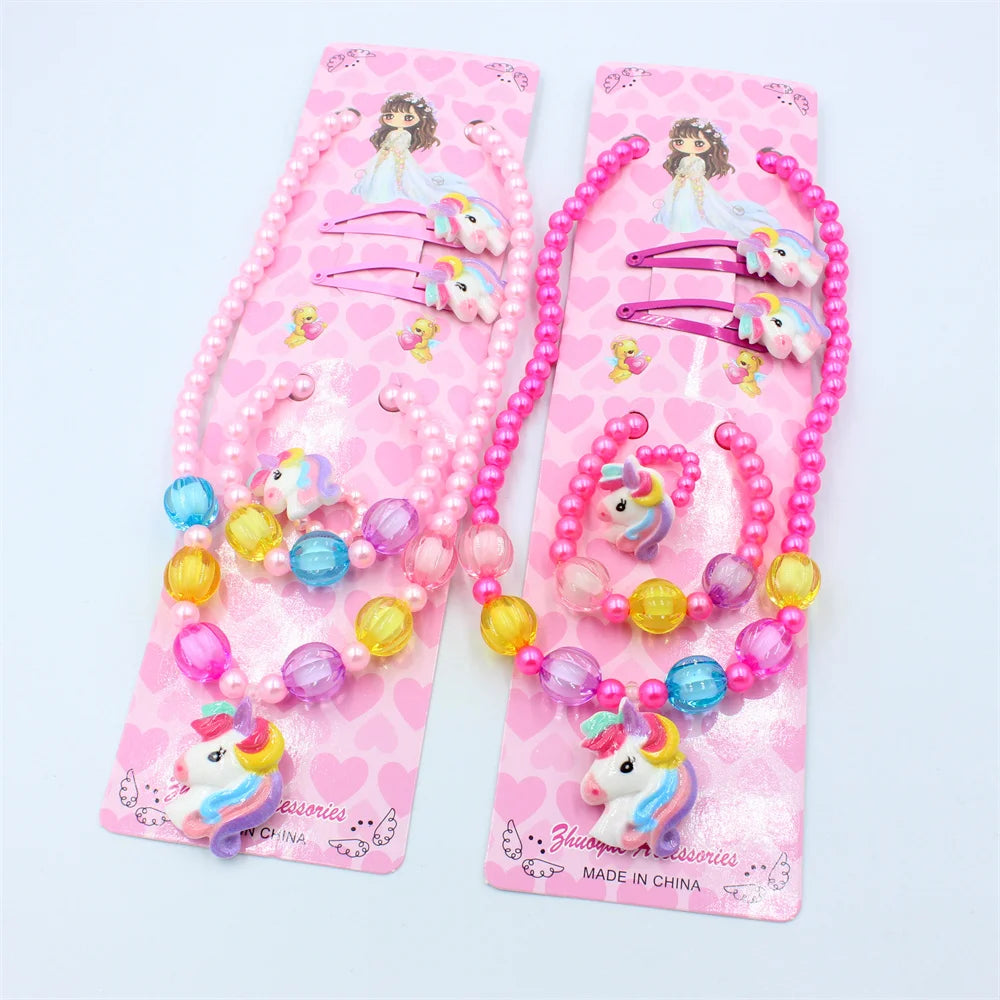 Unicorn Kids Beaded Jewelry Set for Girls