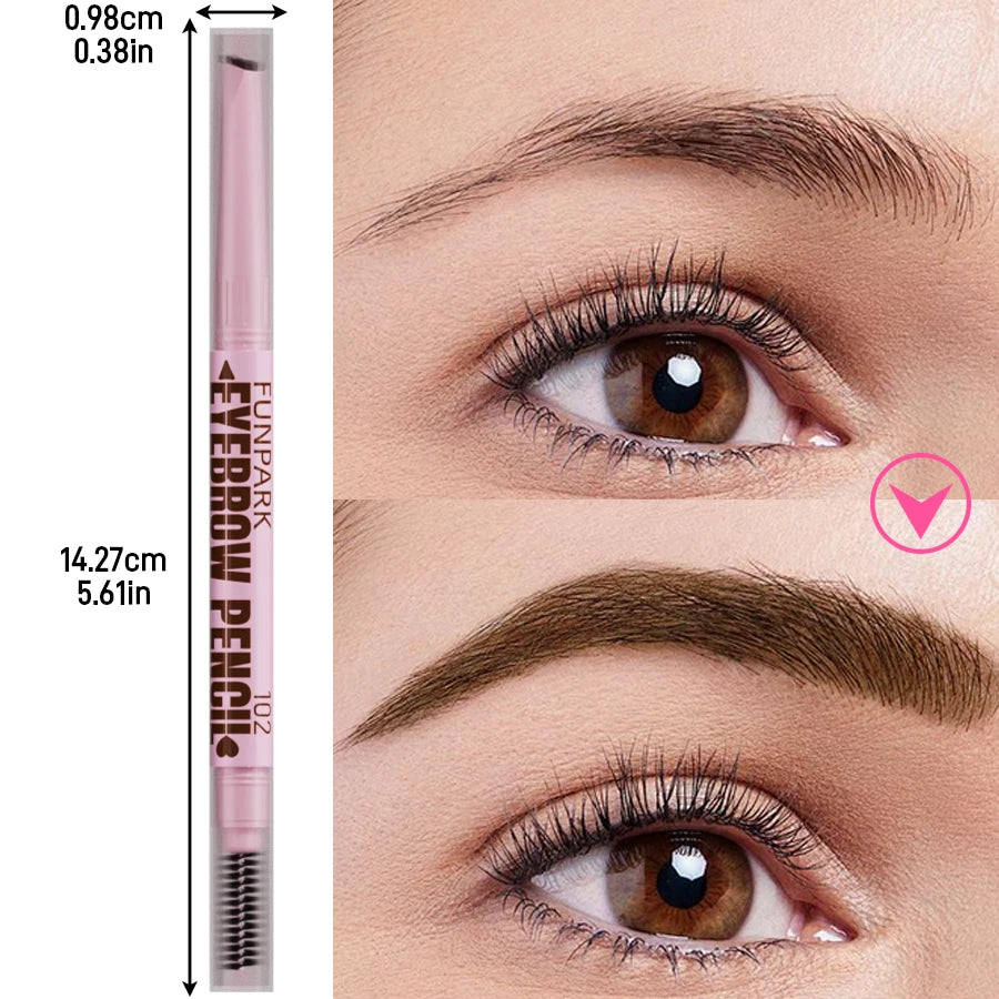 2 In1 Eyebrow Pencil Professional Cosmetics Makeup For Women'S 5 Colors Waterproof Eyebrow Tattoo Brush Long Lasting Eyebrow Pen