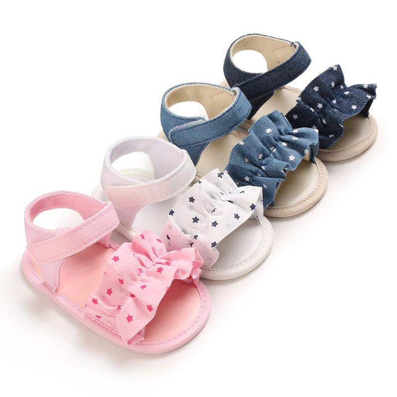 Summer cute and sweet skirt edge sandals for baby girls, comfortable and breathable walking shoes for beginners