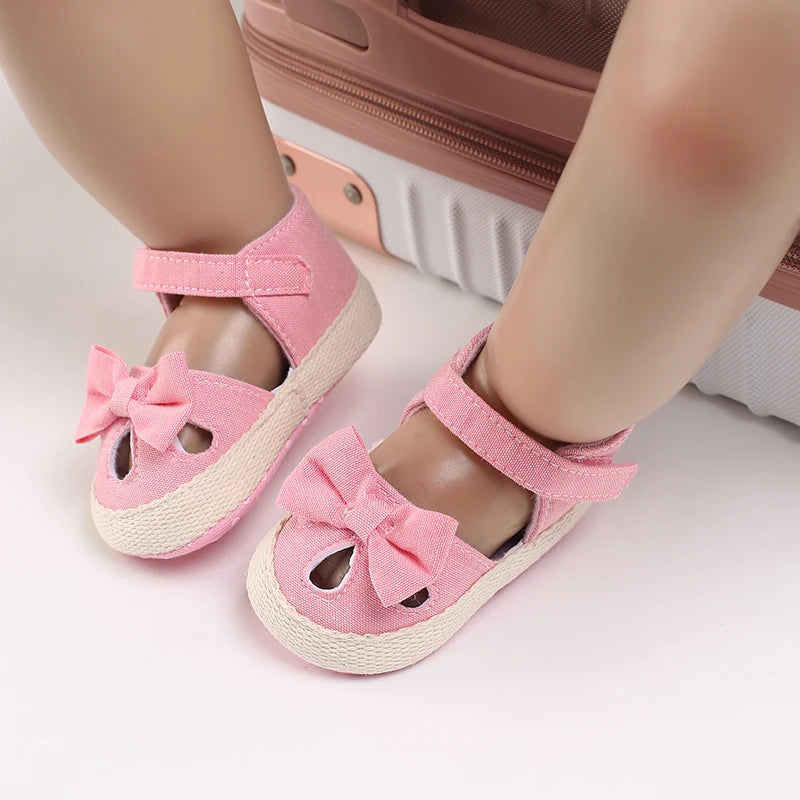 Summer Girls Baby Shoes Fashionable and Cute Casual Sandals Soft Cloth Sole Comfortable and Lightweight Walking Shoes