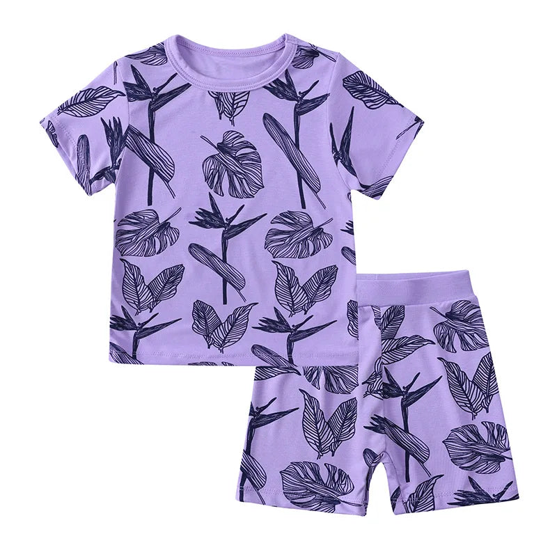 Toddler Boys Sporty 2-Piece Cotton Blend T-Shirt and Shorts Set