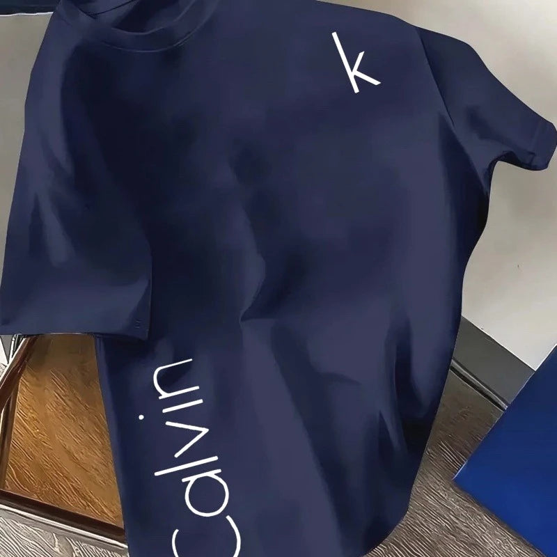 Unisex Cotton Unisex Shirt Letter Graphics Luxury Clothing Brand Spring Summer Men's Women's O-neck Tshirt