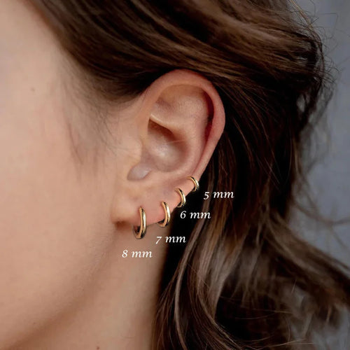 1 Pair Stainless Steel Hoop Earrings Women'S Men Gold Color Small Earrings Girl Jewelry Pendientes Mujer Aretes Cartilage Piercing