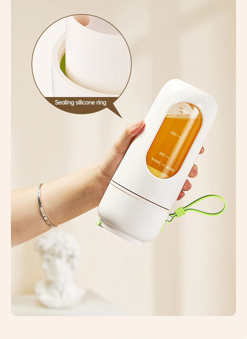 Wireless Portable Juice Cup, Kitchen and Outdoor Tool, with a 12-Blade Cutter Head, Easy to Operate and Convenient to Clean.
