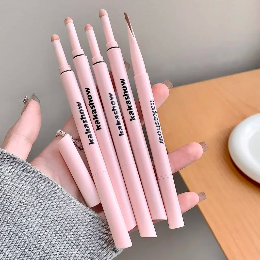 Dual End Glitter Matte Aegyosal Pen Brightening Highlight & Shadow Stick Eye Makeup Lying Silkworm Eyeliner Gel Pencil 애교살 펜