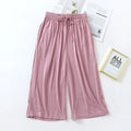 Cloud Cotton Story Women's Modal Cropped Sleep Pants - Wide Leg Thin