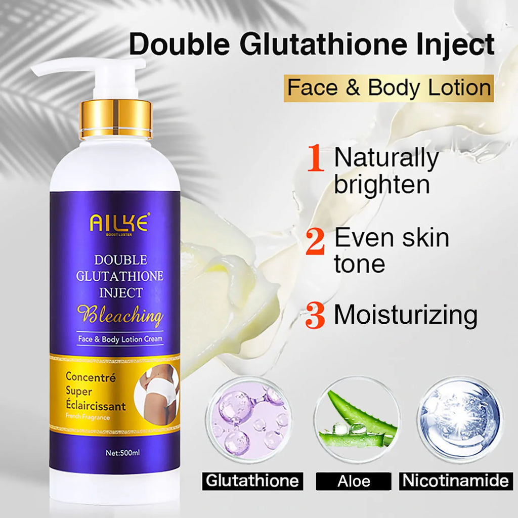 AILKE 5-in-1 Glutathione Skin Whitening Care Set for Face and Body