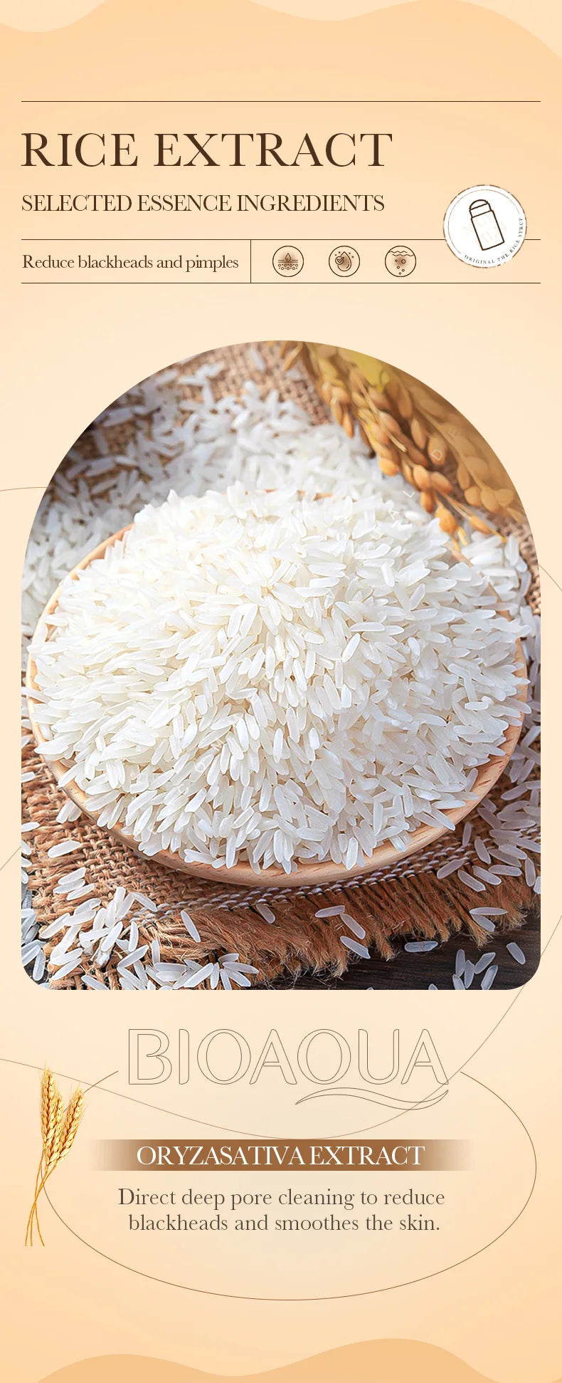 BIOAQUA White Rice Face Mask Moisturizing Stick Mud Blackhead Removal Firming Clay Anti Wrinkle Facial Masks Skin Care Products