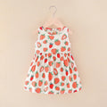 2026 Summer Girls Strapless Dress Baby Poplin Sling Dress Children Floral Pattern Dress Kids Casual Nightdress