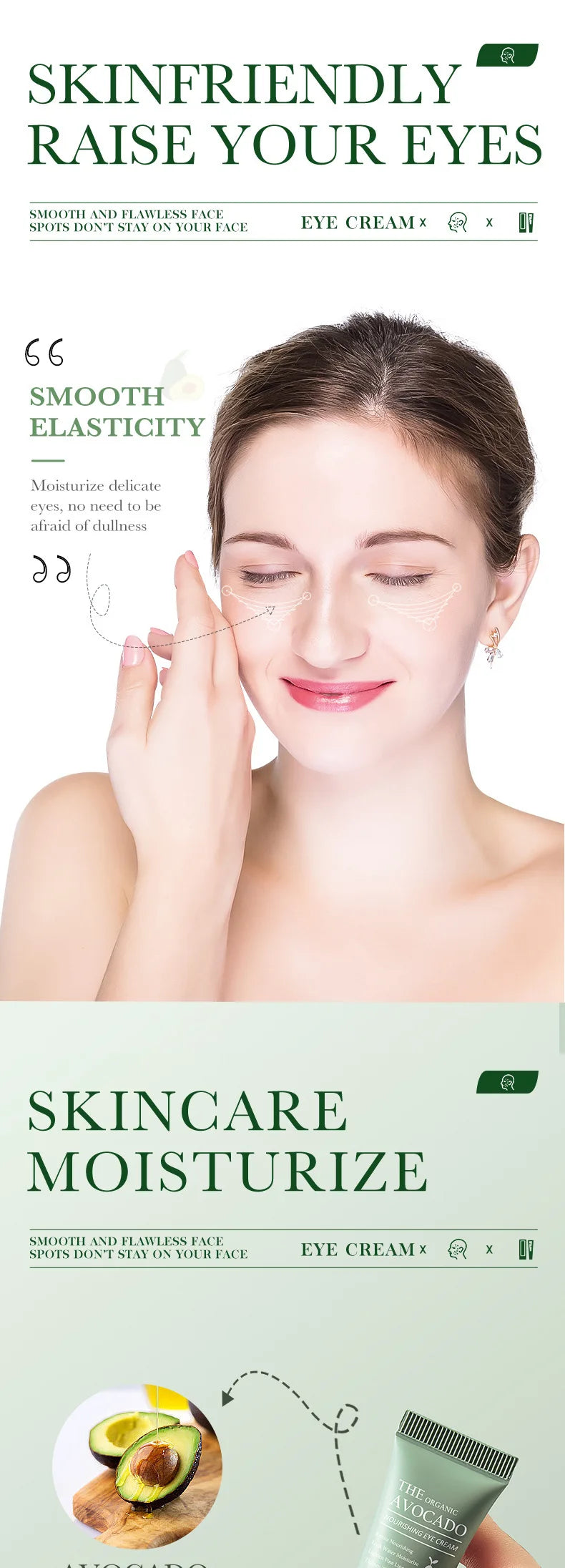 SADOER Avocado Skincare 6-Piece Set - Cleansing, Moisturizing, Care