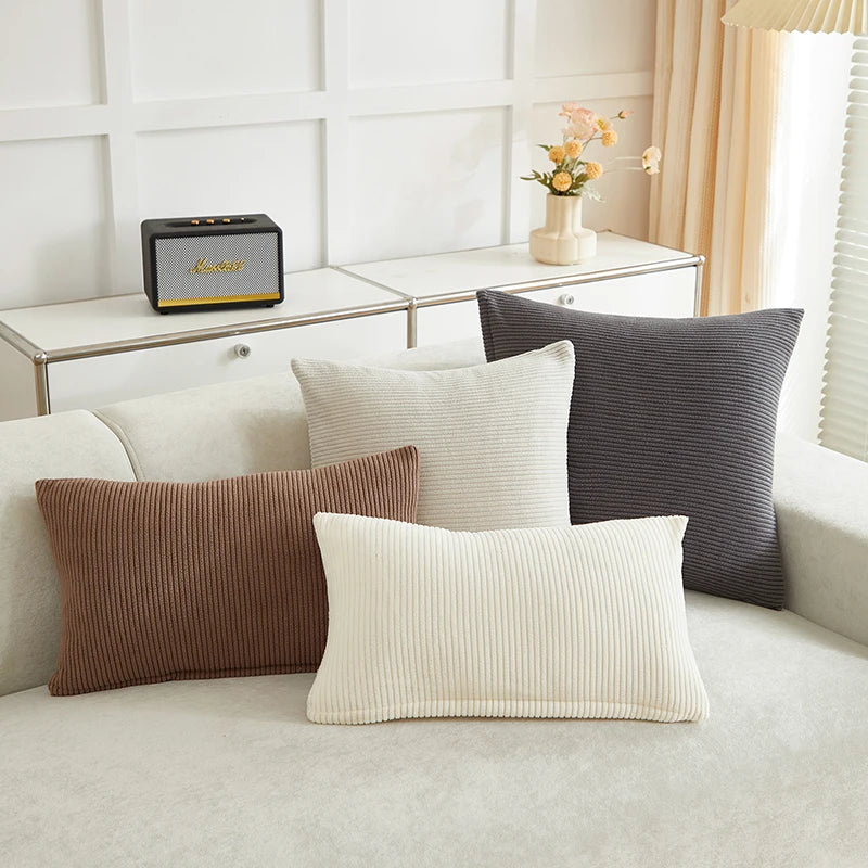 Soft Stripted Jacquard Throw Pillow |Home Decor