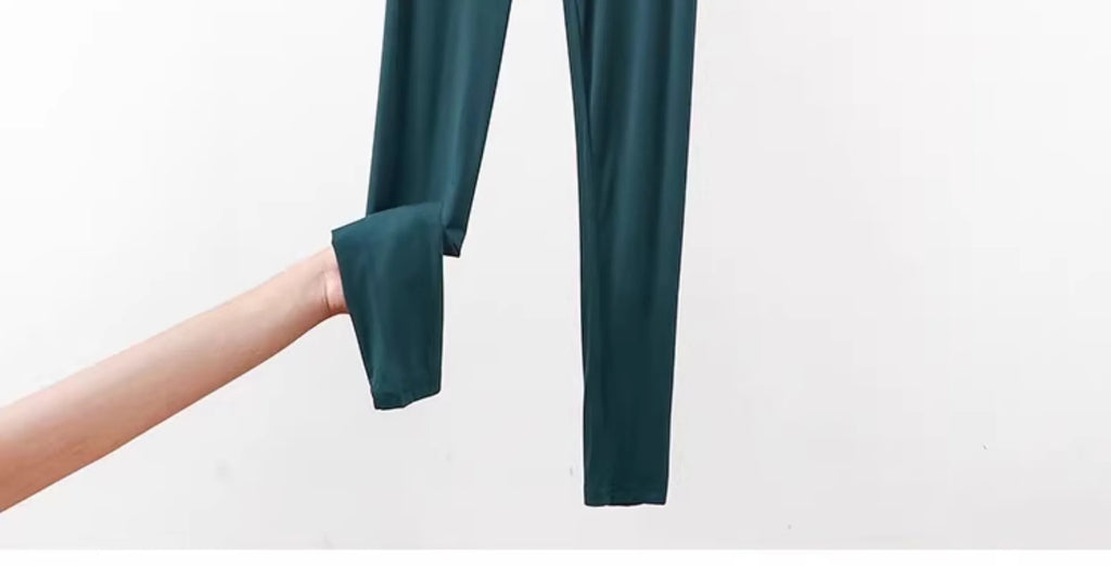 Women's High-Waist Modal Leggings - Stretchy Knit Trousers