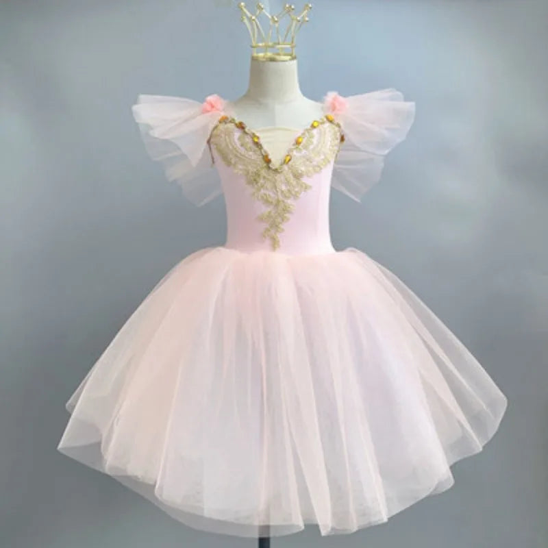 Stage Costumes Performance Kids Clothes Princess Summer Children Clothing Party Leotards for Girls Dress Ballet Tutu Dance Wear