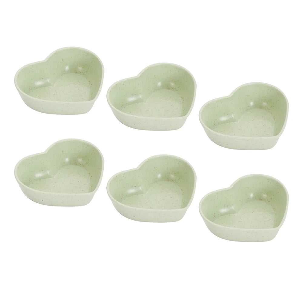 6PCS Wheat Straw Seasoning Dish Set - Small Dipping Snack Plates