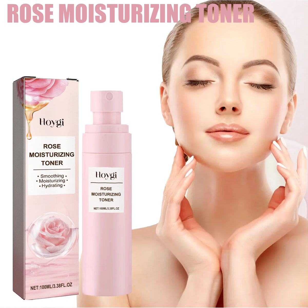 Hoygi Rose Moisturizing Toner - 100ml Hydrating Facial Skin Care