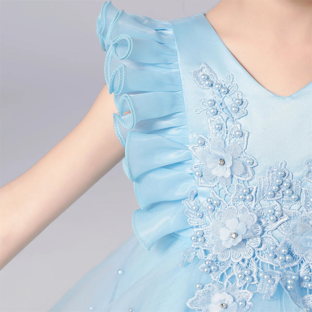 Kids Clothing Children Pageant Wedding Birthday Party Dress Princess Tuxedo Ball Gown Flower Girls' Trailing Dresses