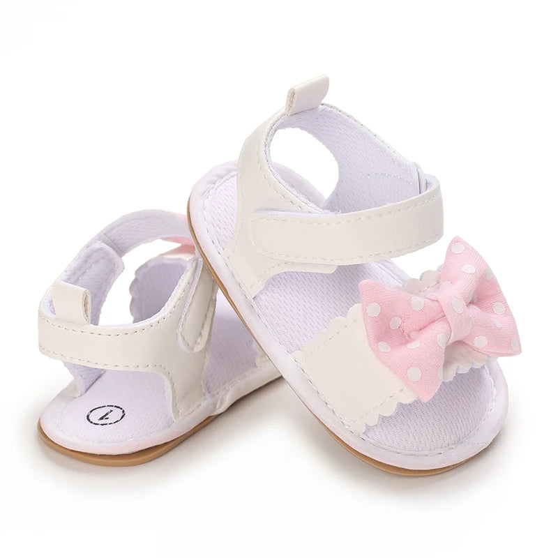 Infant Pre-walker Sandals,Girls Sweet Style Heart Bow Butterfly Decor Sandals,Soft Comfy Multi Color Summer Footwear 0-18 Months