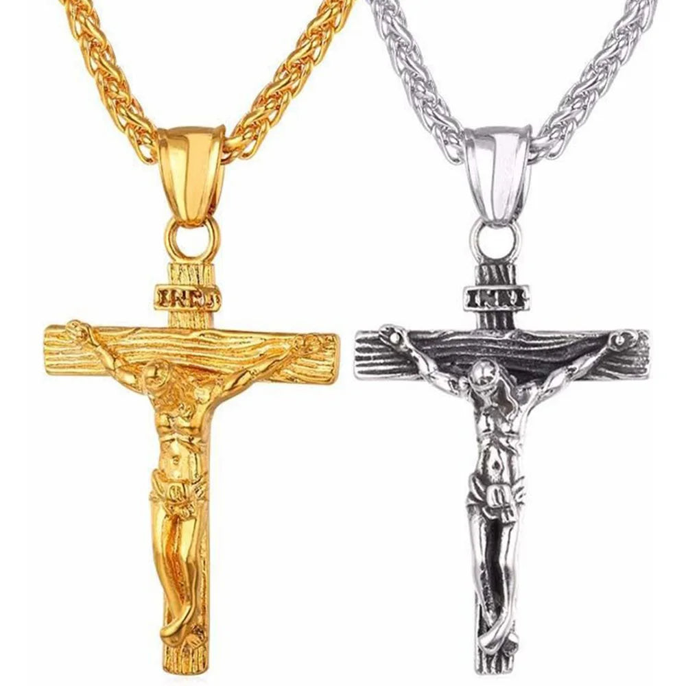 Premium Cross Necklace For Women'S 18K Gold Plated Trendy Gold Cross Pendant Chain For Girls Crucifix Necklace For Women'S Girls