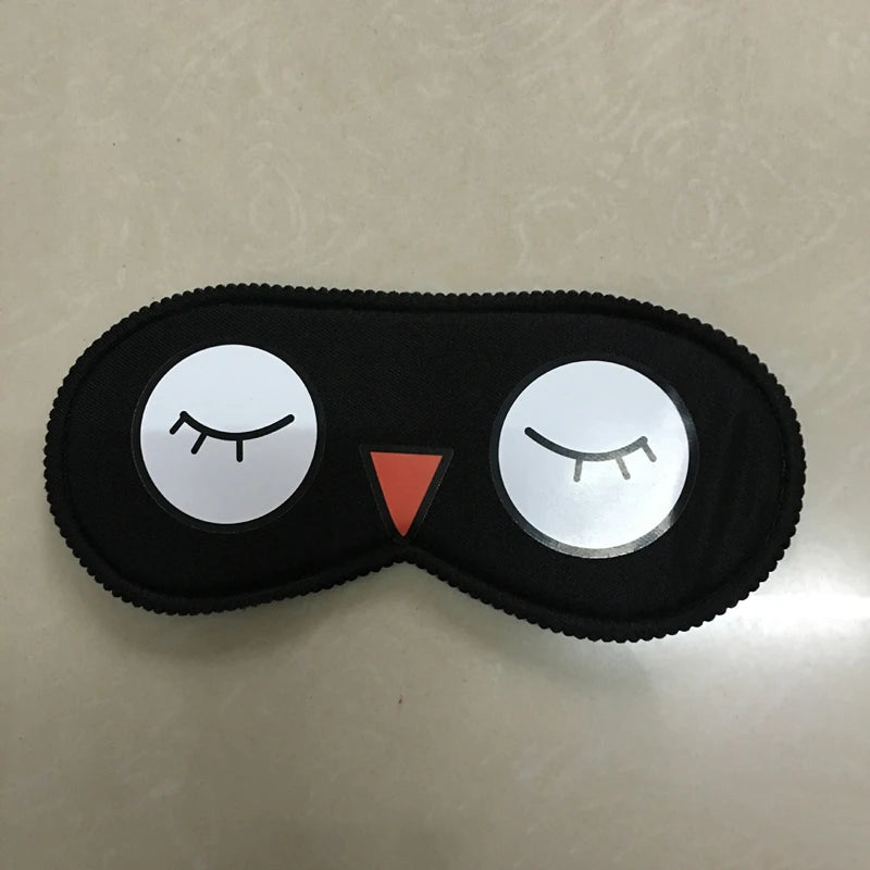 Cartoon Pattern Sleeping Eye Mask - Comfortable Light Blocking Blindfold