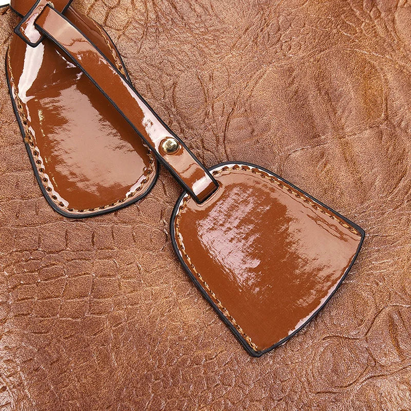 Fashionable Alligator Pattern Women's Handbag Hot Sale Of The Season New Large Versatile Single Shoulder Handbag Ladies Purse...