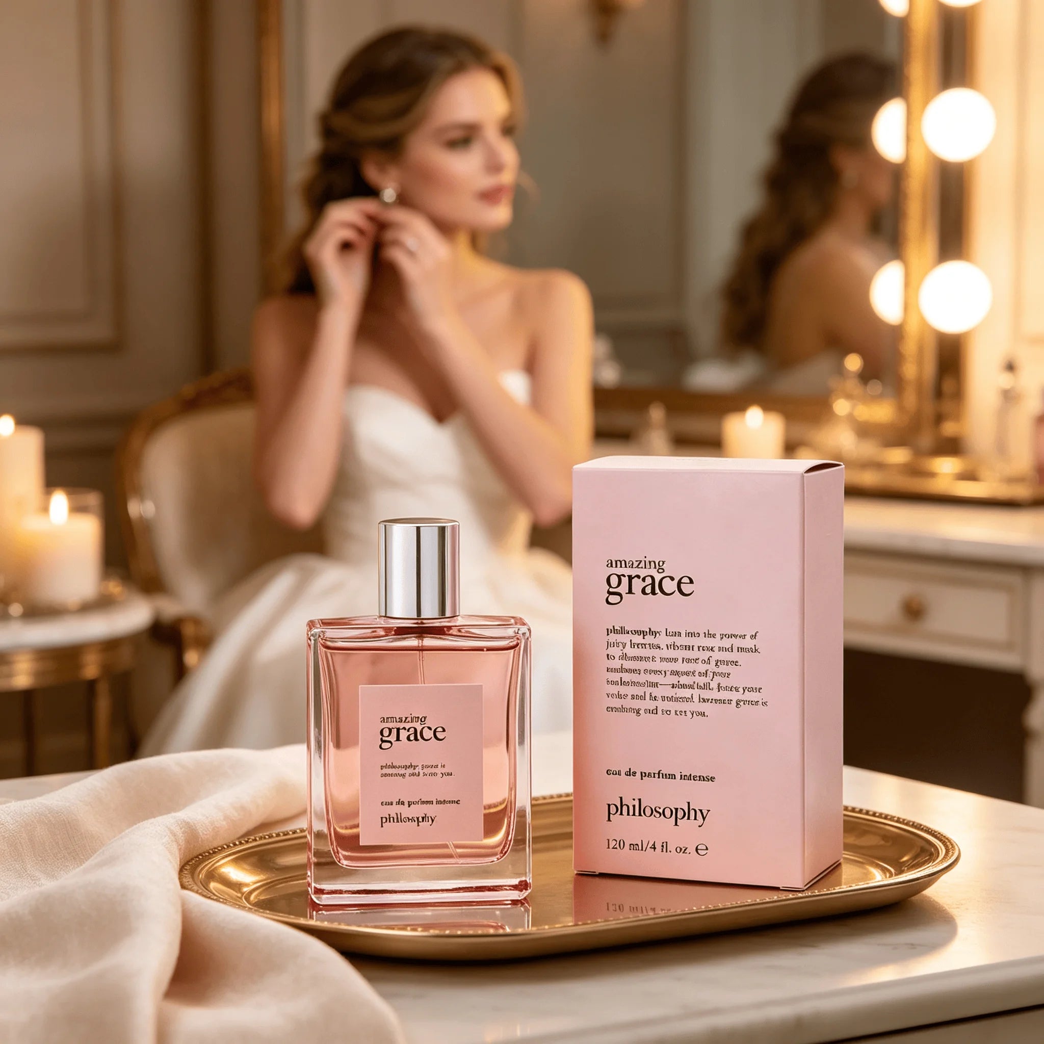 Amazing Grace by Philosophy Eau De Parfum Intense Spray 4 oz (120ml), Authentic Ladies EDP Perfume, Juicy Berry Rose Musk Scent, Long‑Lasting Rich Floral Fragrance for Women Everyday Use