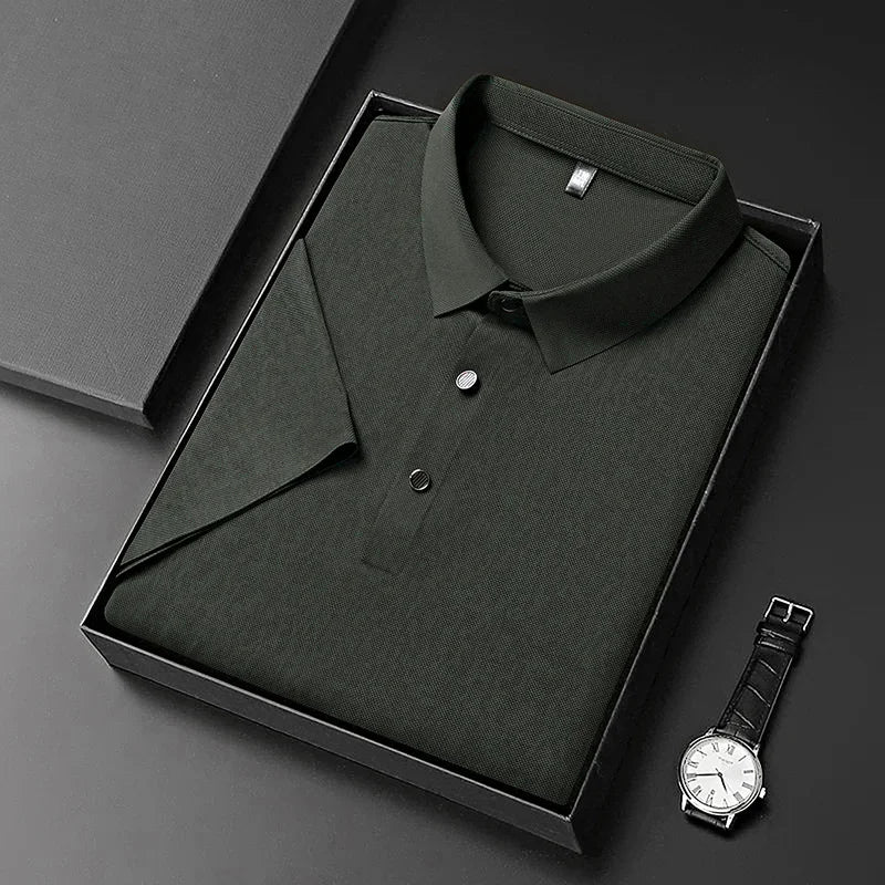 Wrinkle Resistant Woven Textured Male Shirt Full Button Placket Weekend Outdoor Walk Home Relax Errands Outfit