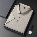 Mens Short Sleeve Geometric Pattern Polo Shirts Casual Summer Tops Lightweight Breathable Shirts for Men