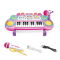 24 Key Kids Piano Keyboard with Microphone Electronic Musical Instrument Interactive Learning Toy Educational Gift for Girls Boy