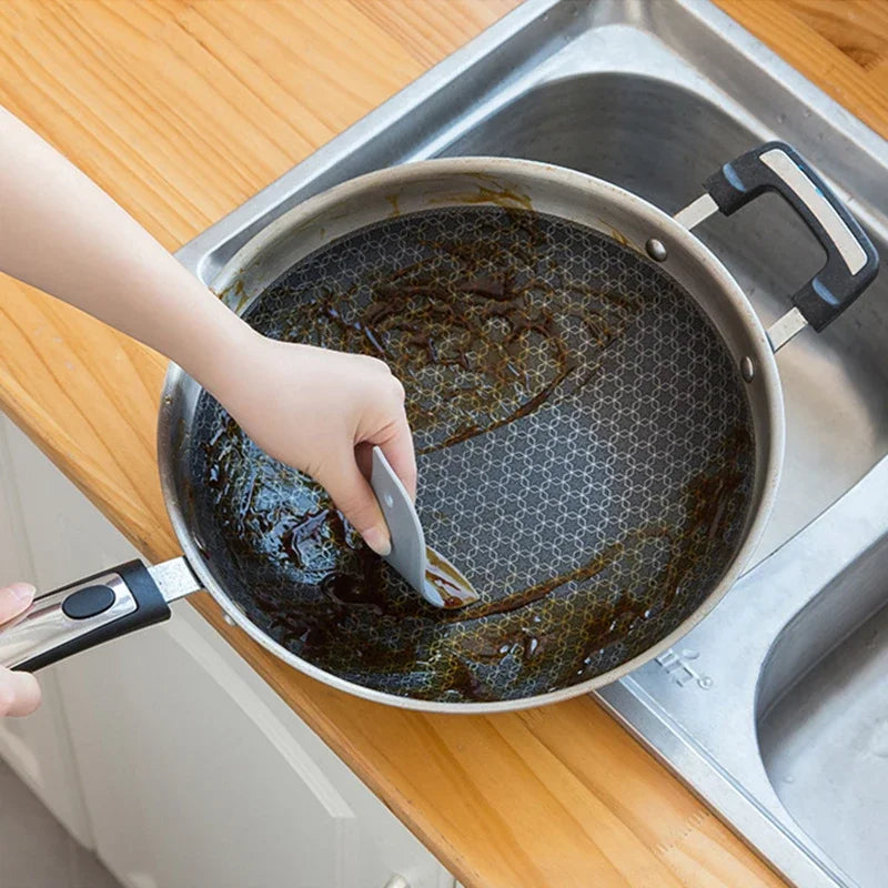 Raspador suave multifuncional de cocina para el hogar, herramienta de limpieza de suciedad y grasa, raspador de silicona para limpiar ollas y manchas de aceite