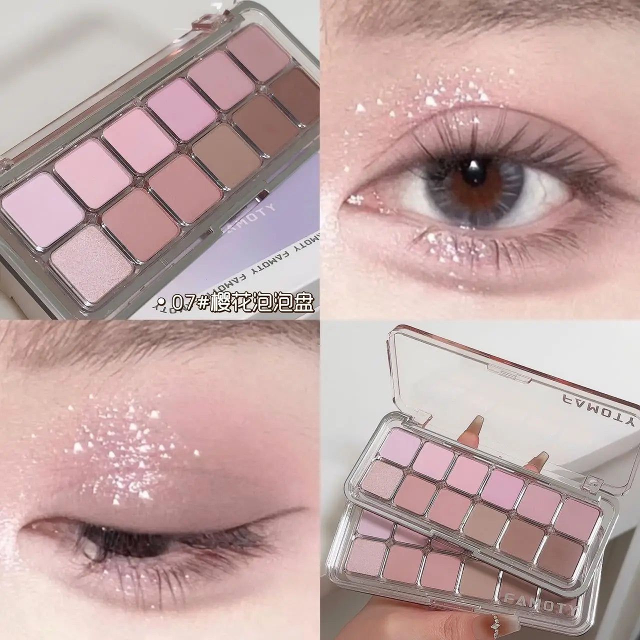 Daily Earth Matte Eyeshadow Palette 12 Color Tea Apricot Low Saturation Long Lasting For Everyday Looks
