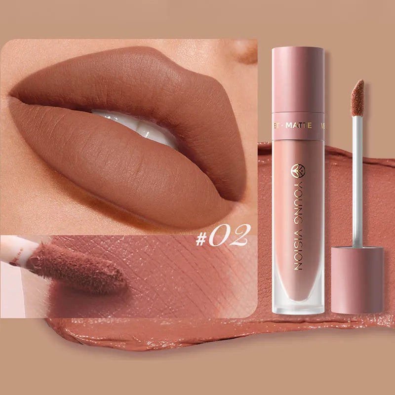 Dunuf 8 Color Matte Velvet Lip Gloss Waterproof Plumping Lipstick For Bold Women