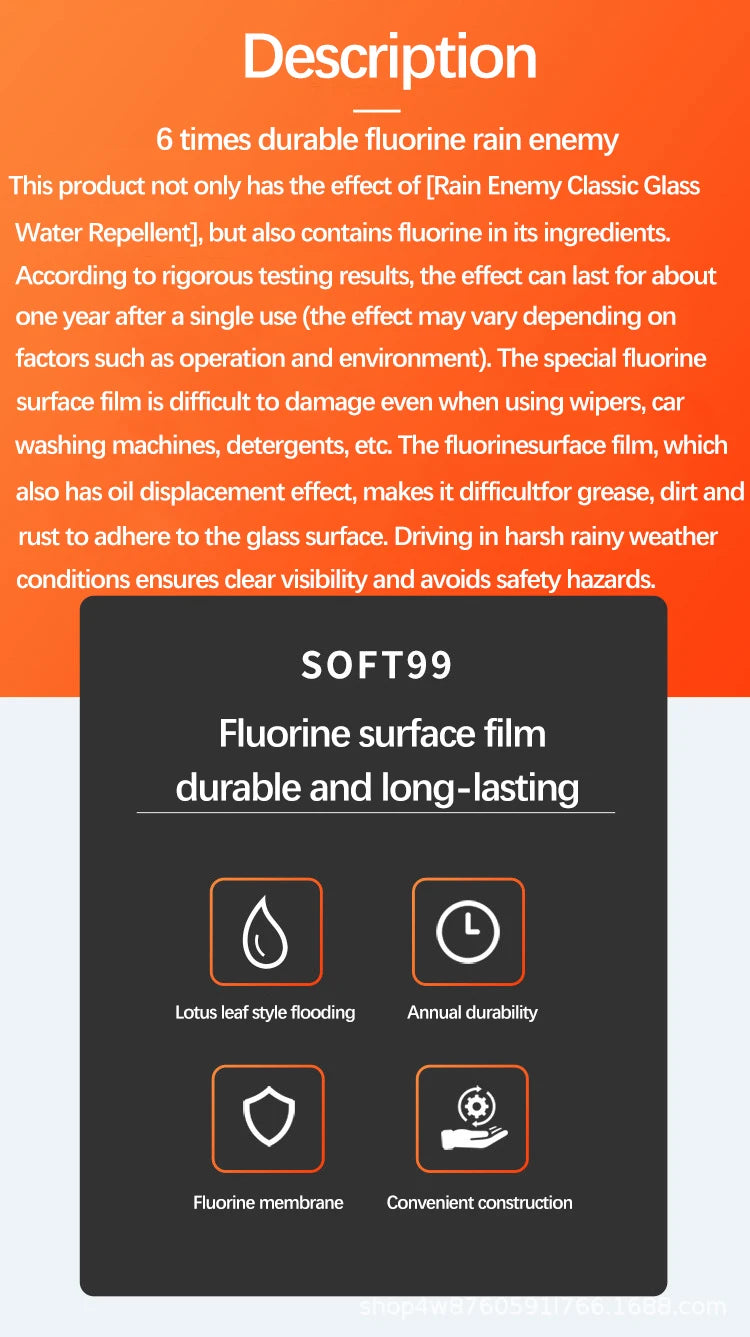 Soft99 Car Accessories Universal JDM Ultra Soft99 Glaco Long Last Car Windshield Glass Waterproof Rainproof Agent