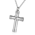 Cremation Jewelry For Ashes For Human Keepsake Stainless Steel Cross Memorial Pendant Cremation Urn Necklace For Human Ashes