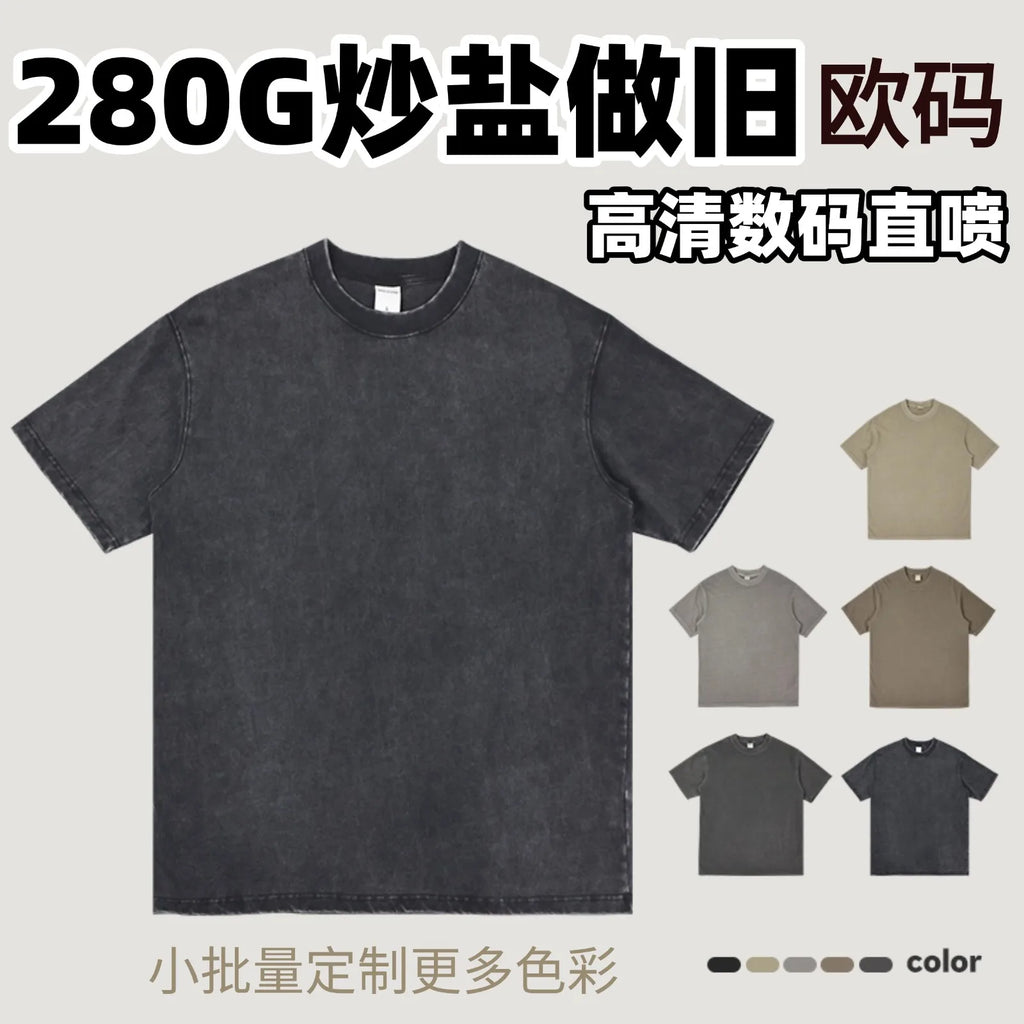 man's Summer T Shirt 2026 New Aged T-shirt short-sleeved Pure Cotton Loose short-sleeved Tshirt Men Clothing DingdianWY280