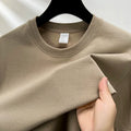 100% Pure Cotton Summer High-end Brand Men's Short Sleeve Round Neck Fashionable Style Half Sleeved Top Breathable T-shirt
