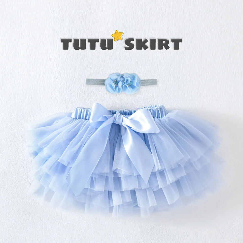 Rainbow Tulle Girls Tutu Skirt Princess Pettiskirt Baby Ballet Party Performance Clothes Newborn Photography Outfit for Kids