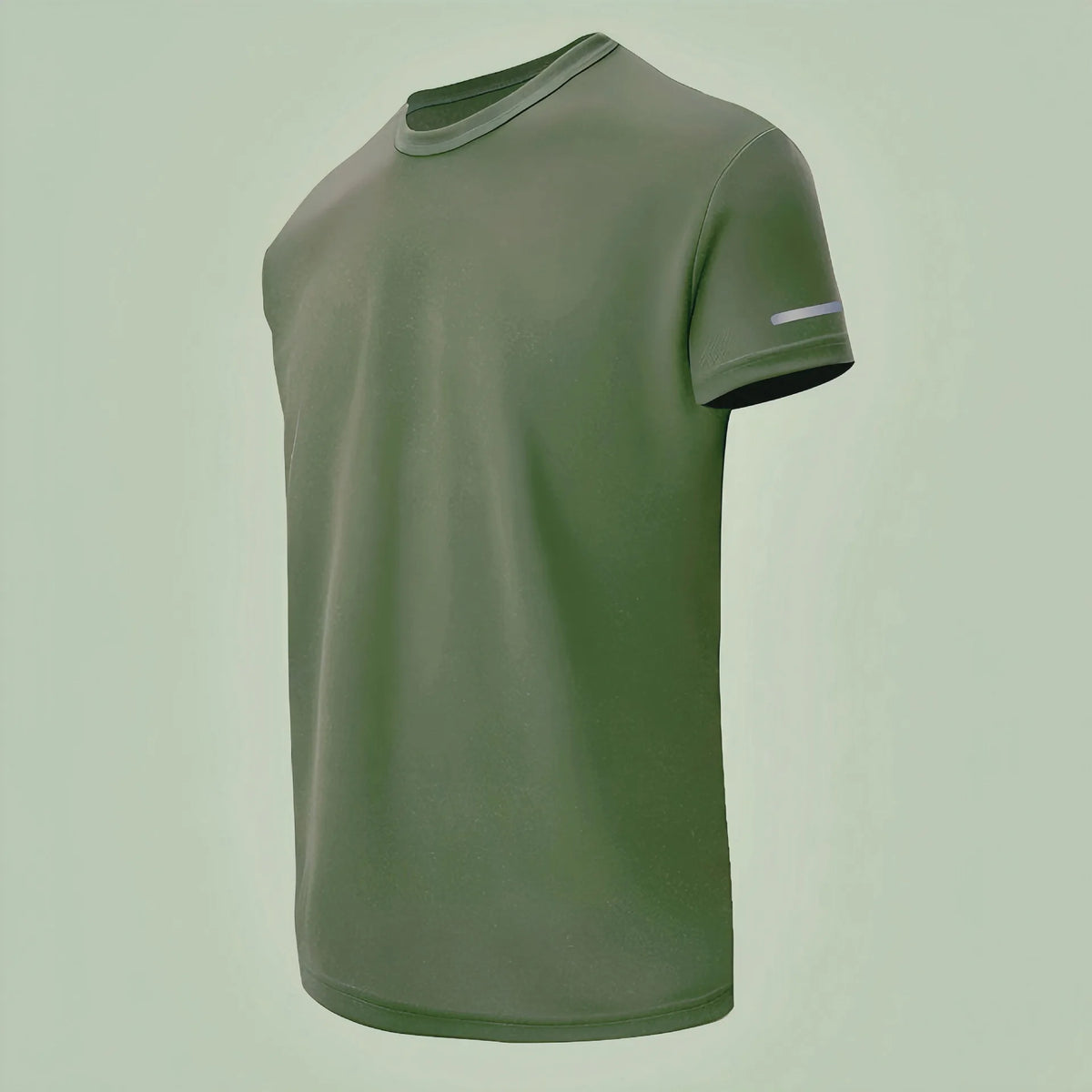Men's Short Sleeve T-Shirt - Slim Fit Sporty Synthetic Fiber Blend