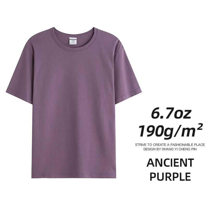 Custom Team Uniform T Shirts Premium 6.7oz 190Gsm Combed Cotton Unisex Tees For Teams
