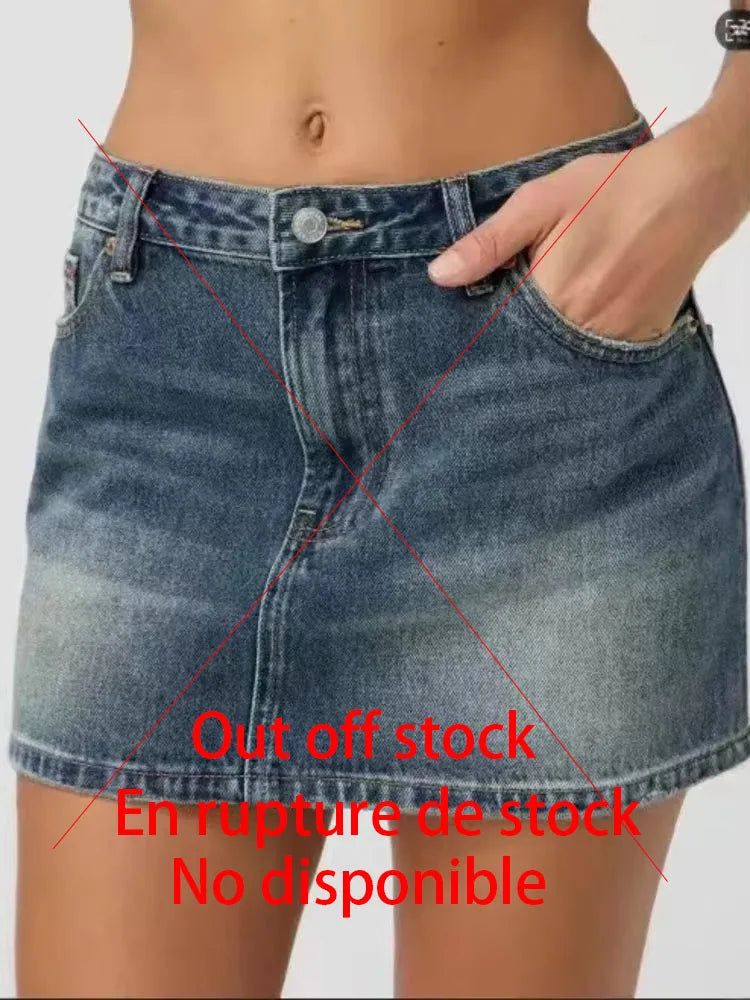 New 2026 Summer Women's Elastic Slim-fit  Denim Short Skirt  Female Fashion Casual Mid Waist Jeanse Skirt