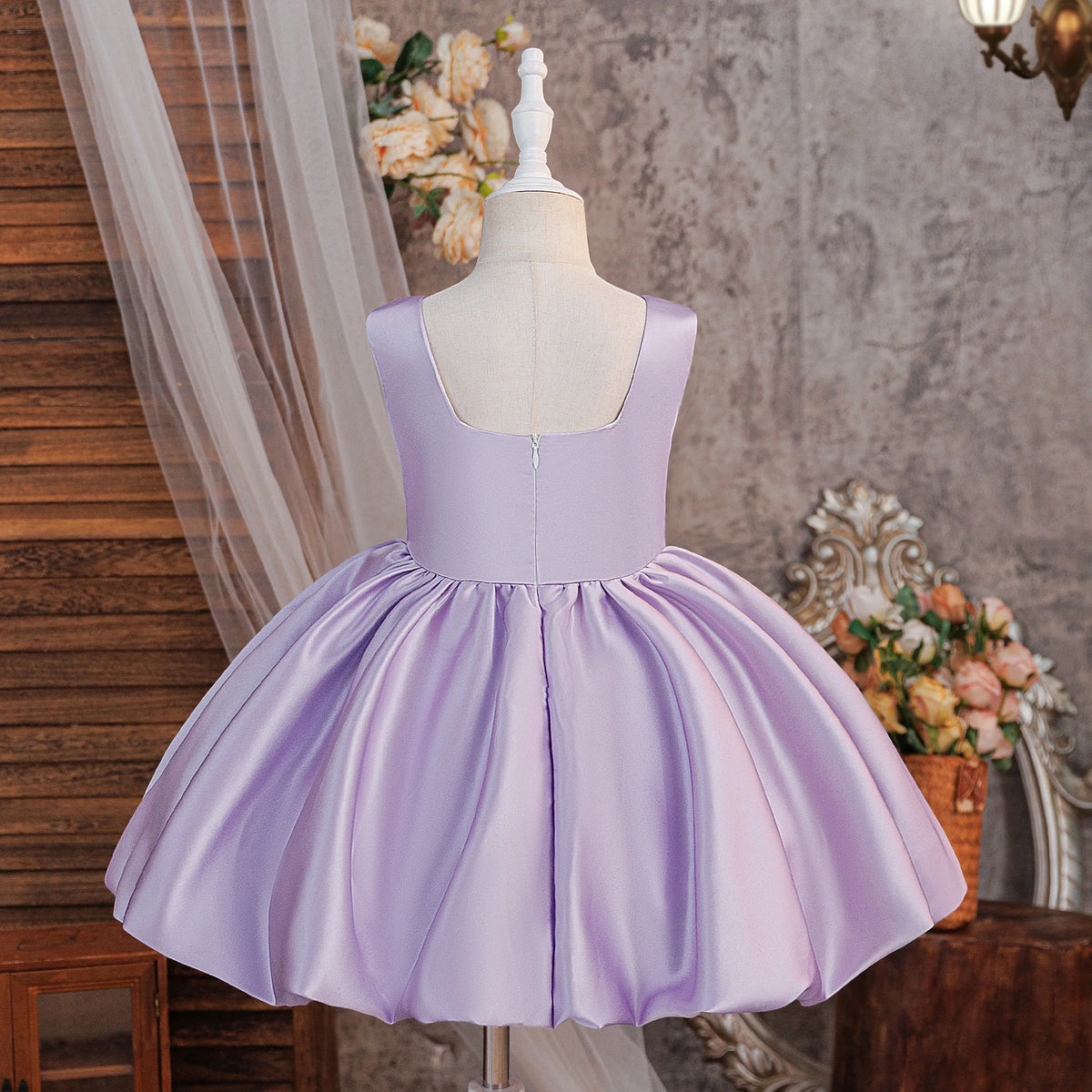 Summer Flower Bridesmaids Girls Dress Elegant Birthday Party Princess Prom Dresses Girl Gala Bow Baptism Wedding Evening Costume