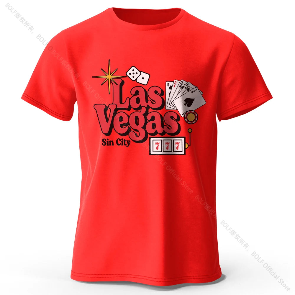 Work & Play Printed 100% Cotton T-Shirt Lightweight Round Neck Short Sleeve Tee Unisex Everyday Style