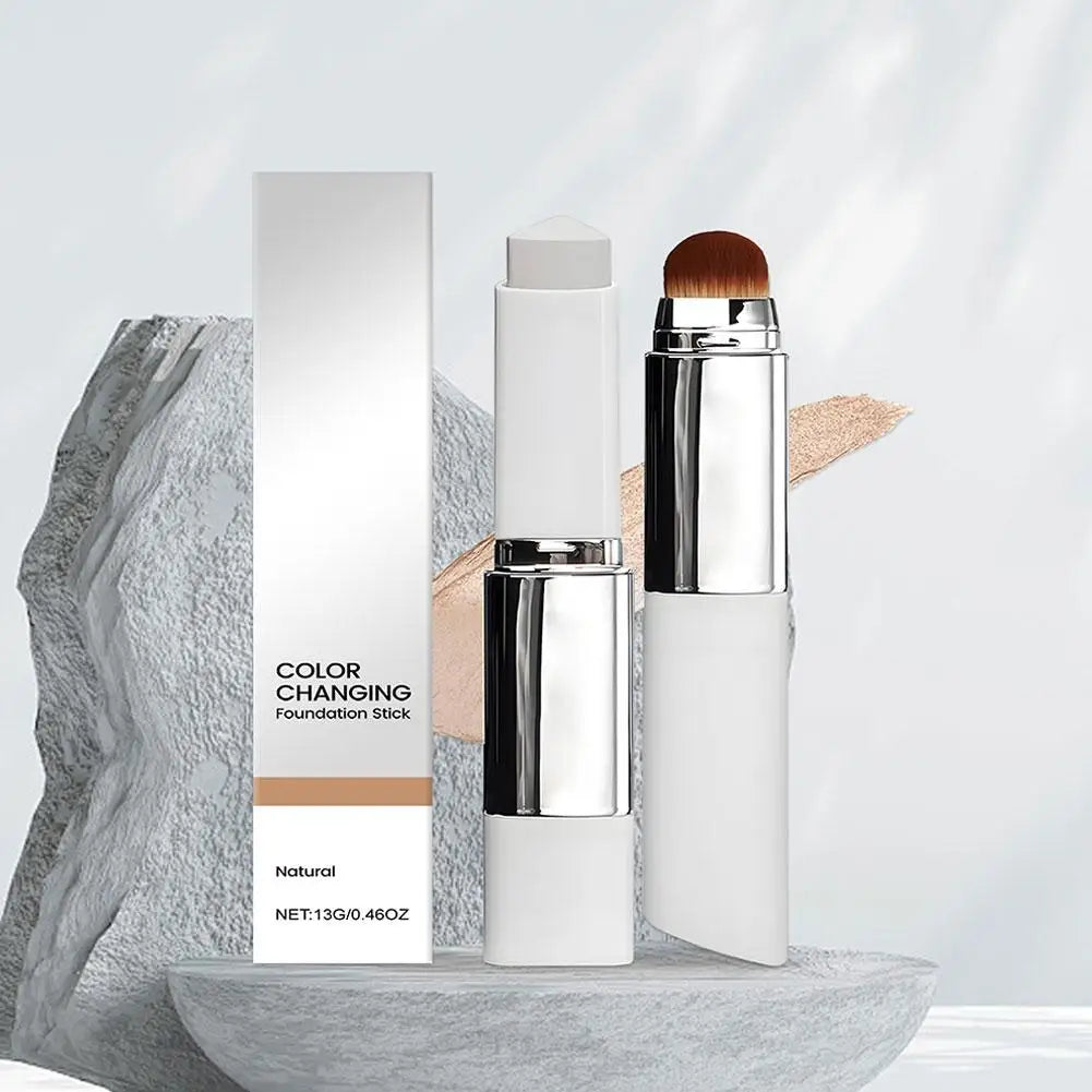 Color Changing Foundation 2 In 1 Stick Lightweight Moisturizing Brightening For All Skin Types