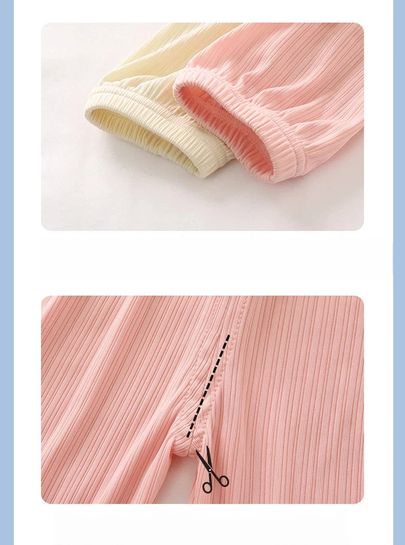 Summer New Kids Pants Anti-Mosquito Thin Breathable Trousers for Boys & Girls Korean Style Casual Beam Foot Child Pants
