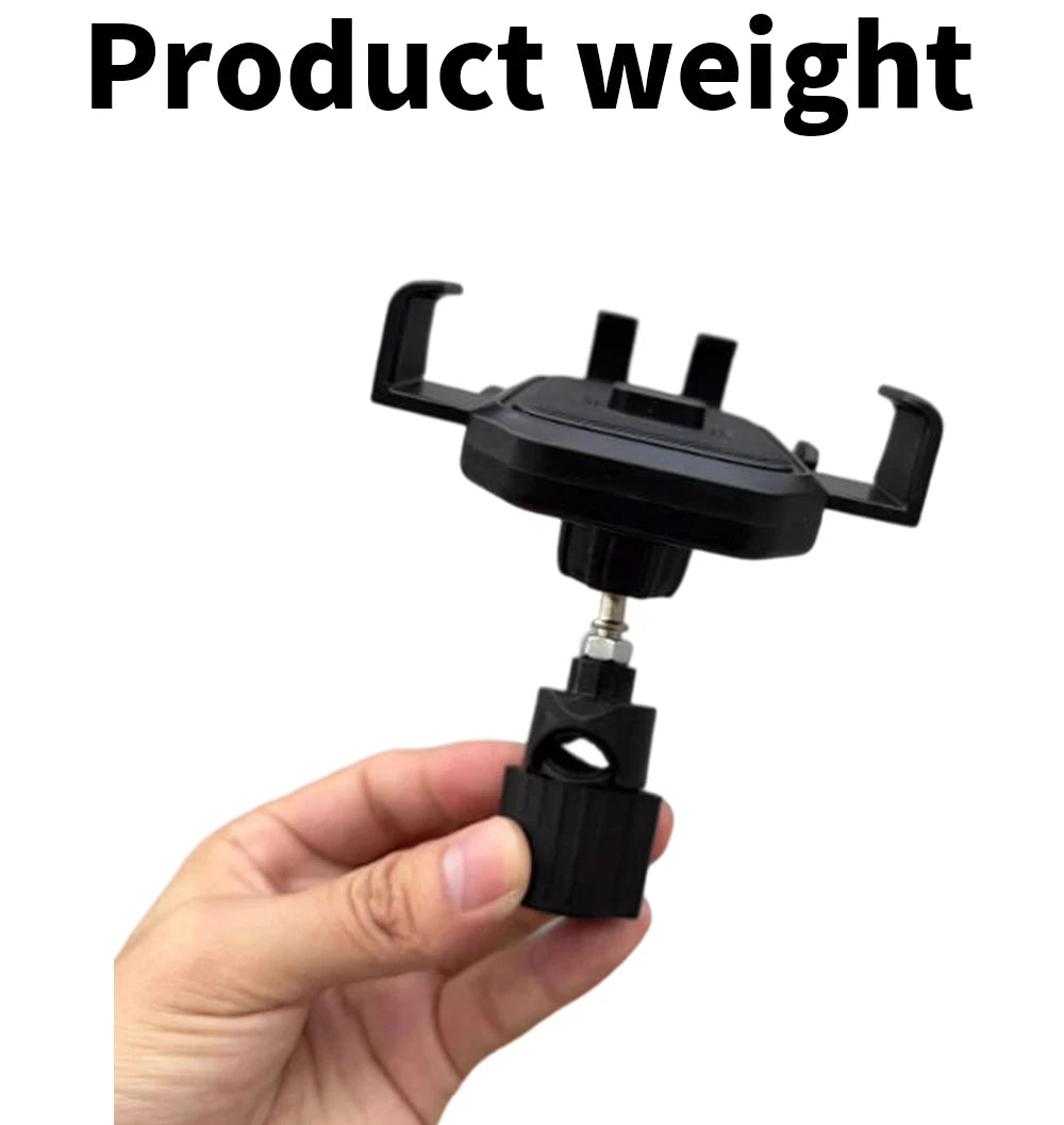 Bicycle Phone Clip Rearview Mirror Motorcycle Holder Rotating Knob Locking Mechanism Stability Enhancement Riding NavigationTool