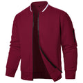 New Men's New Zip Stand Collar Sweatshirt Jacket Men's Casual Jacquard Cardigan Sweatshirts Baseball Jackets Men Clothing