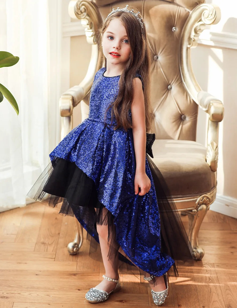 4-10 years Girls Dress Summer Baby Girls Flower sequins Dress High quality Party Princess Dress Kids Cotton Party girls Clothing