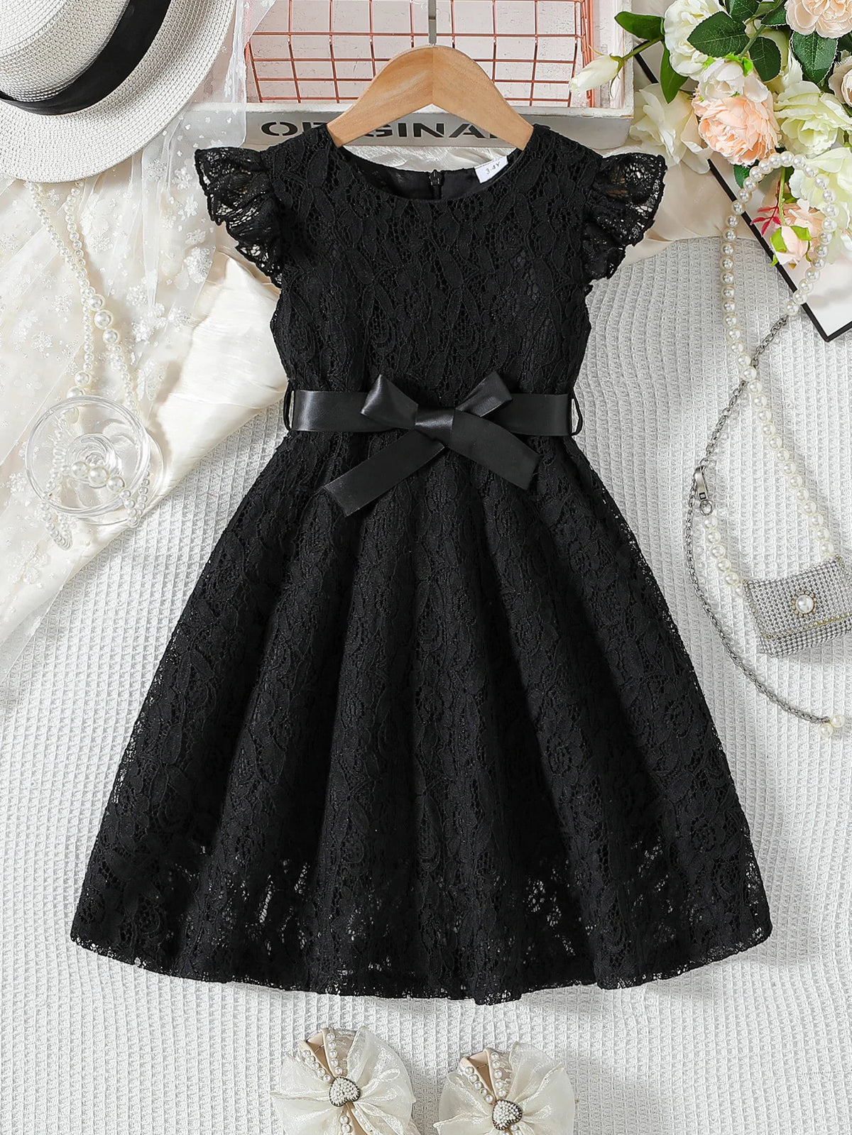 Girls Lace Dress Summer Princess Dresses for Kids Candy Color Teenager Wedding Performance Costume Baby Clothing 1-10T
