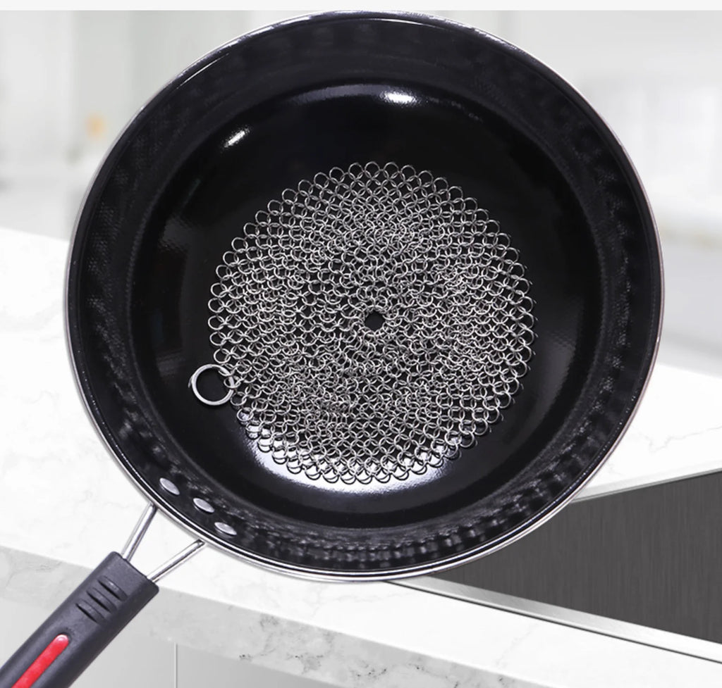 3 tamaños Cocina Limpieza Acero Inoxidable Limpiador Estropajo Reutilizable Red de Lavado Removedor de Óxido para Ollas Herramienta de Limpieza para el Hogar